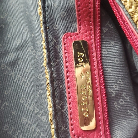 Olivia and Joy Janice Shoulder Bag Tan Straw/Fushcia - Picture 7 of 11